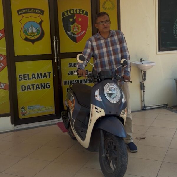 Rasa Syukur Warga Batam Saat Motor yang Hilang Berhasil Ditemukan Polisi