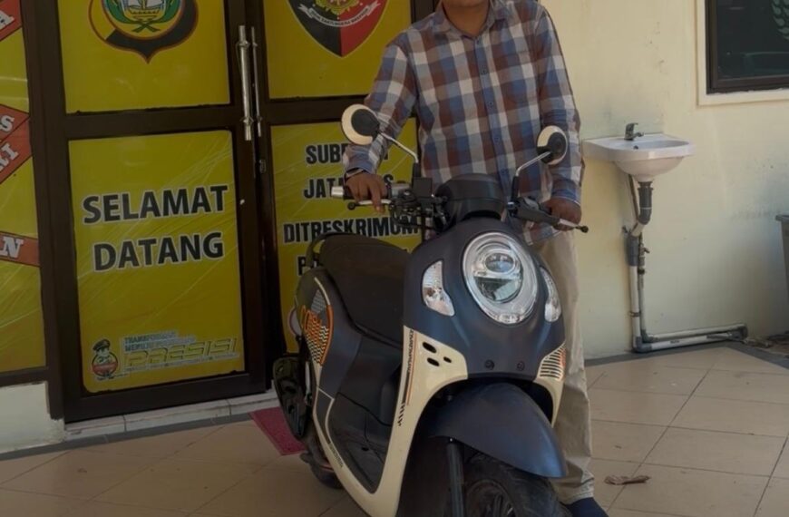 Rasa Syukur Warga Batam Saat Motor yang Hilang Berhasil Ditemukan Polisi