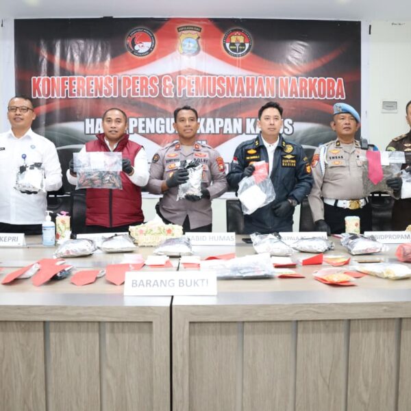 Tangkap 129 Tersangka, Ditresnarkoba Polda Kepri Ungkap 85 Kasus Narkotika Tiga Bulan Terakhir