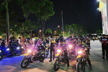 Ditsamapta Polda Kepri Gelar Patroli Skala Besar/Blue Light Antisipasi Gangguan Kamtibmas di Batam