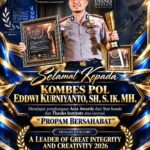 Kombes Pol Eddwi Kurniyanto Raih Star Iconic Awards 2026, Integritas dan Inovasi Jadi Kunci